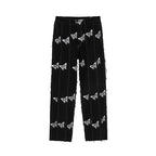 Men's Reflective Butterfly Harajuku Hip-Hop Street Straight Jeans