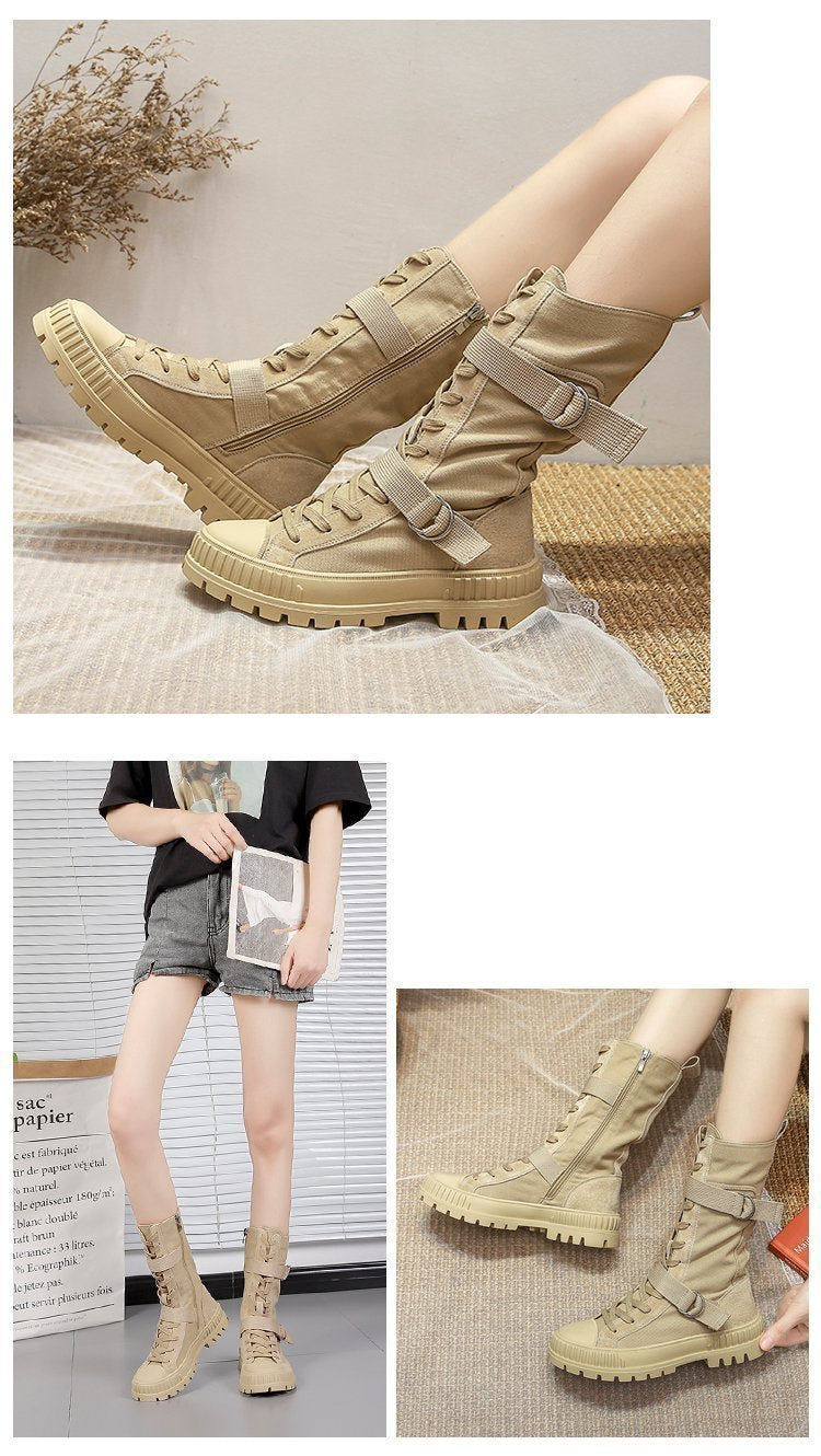 Women's High-Top Platformed Boots