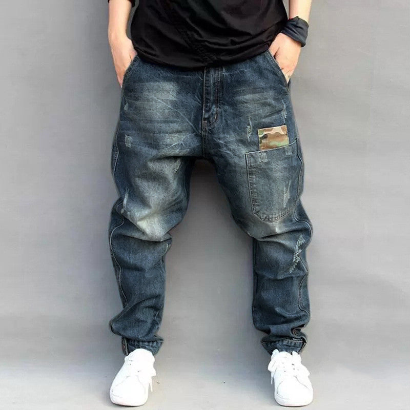 Men's Street Style Denim Harem Pants