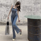 Women's Flared Denim Jumpsuit