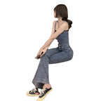 Women's Flared Denim Jumpsuit