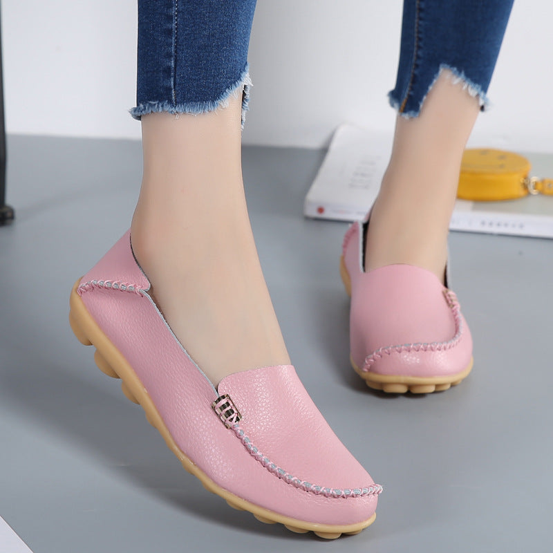 Women's Slip-On Leather Shoes