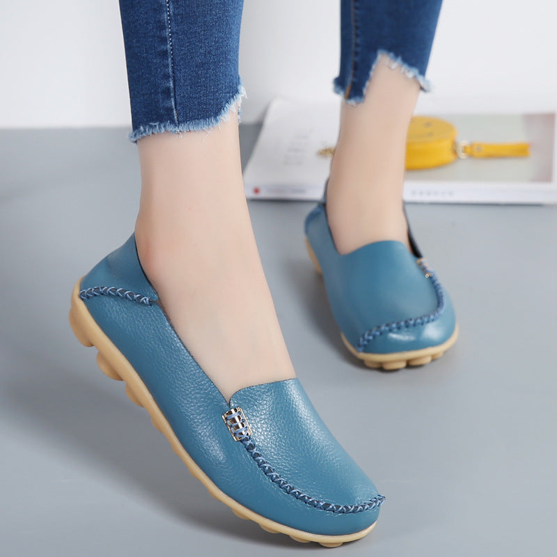 Women's Slip-On Leather Shoes