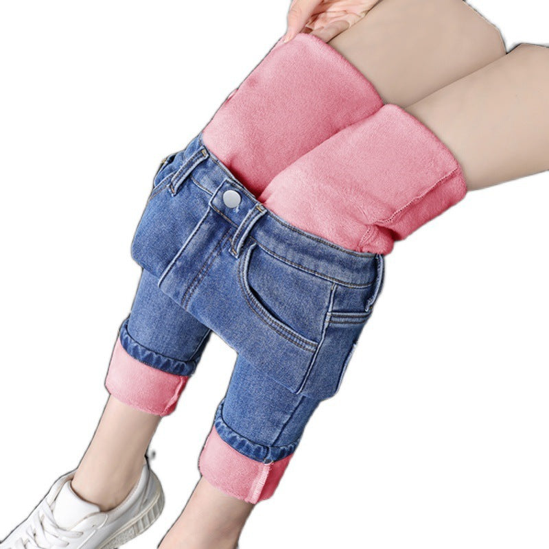Women's Thick Fleece Jeans