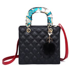 Women's Diamond Patterned Crossbody Bag
