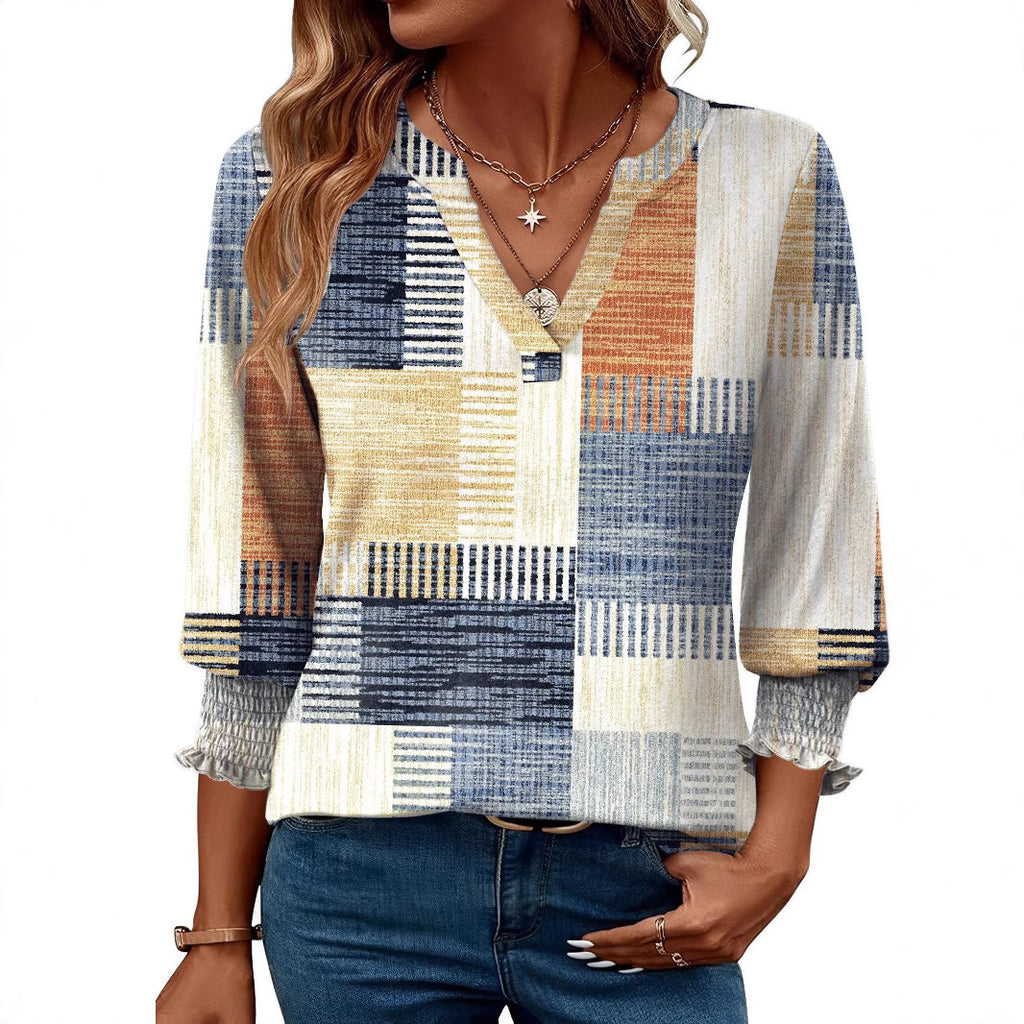 Women's Patterned Full Sleeve Top