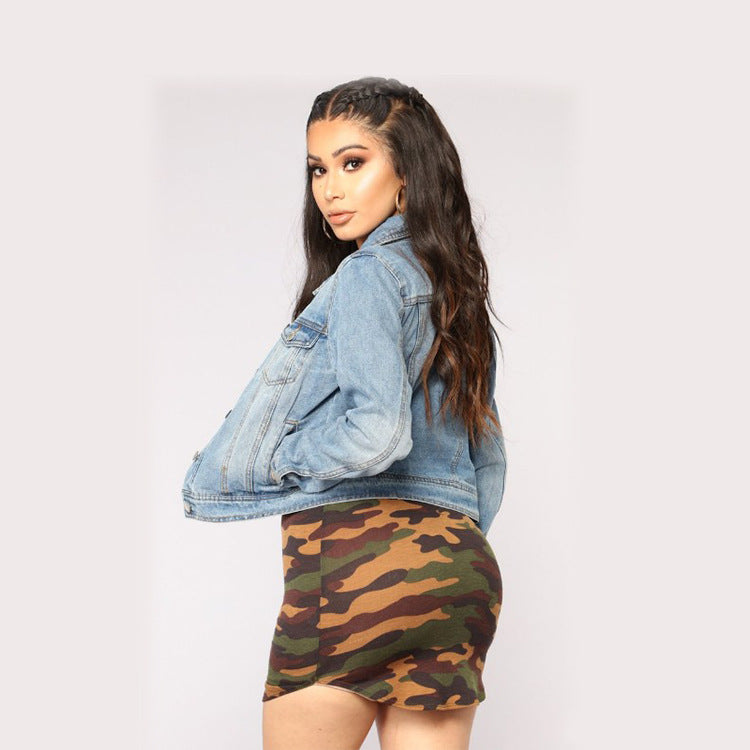 Women's short denim jacket