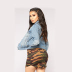 Women's short denim jacket