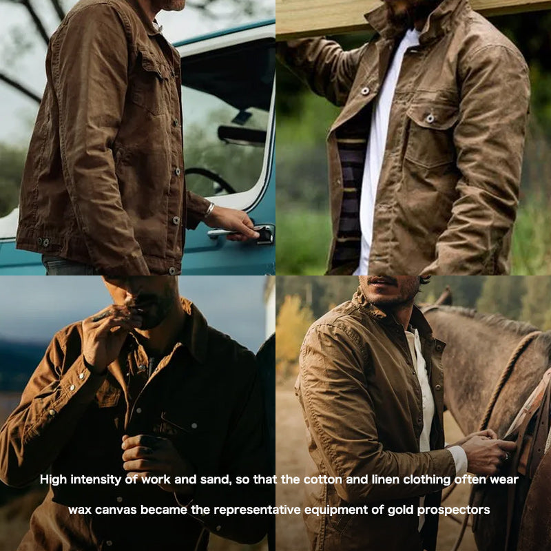 Men's Almond Brown American Retro Jacket