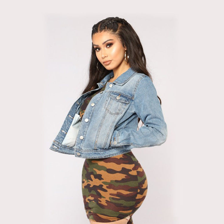 Women's short denim jacket