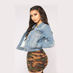 Women's short denim jacket