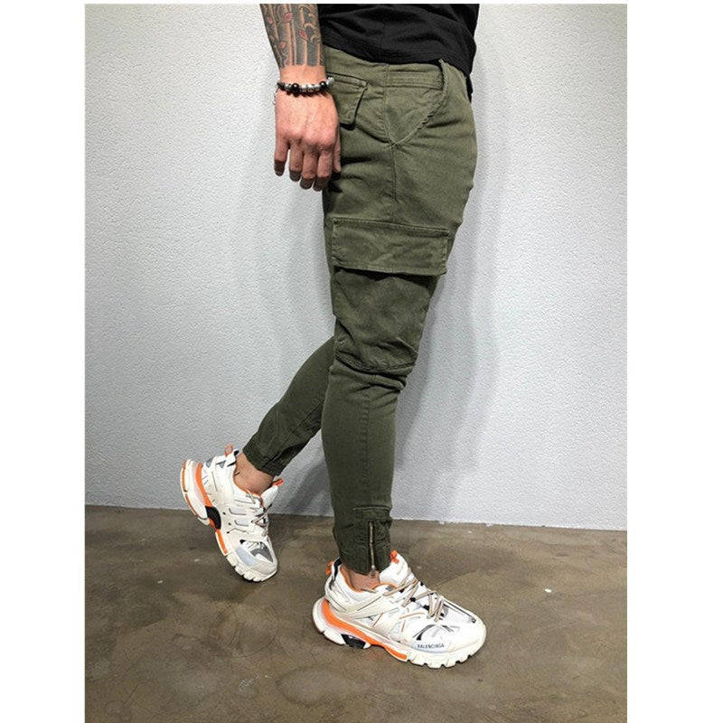 Men's Drawstring Zip Woven Pants