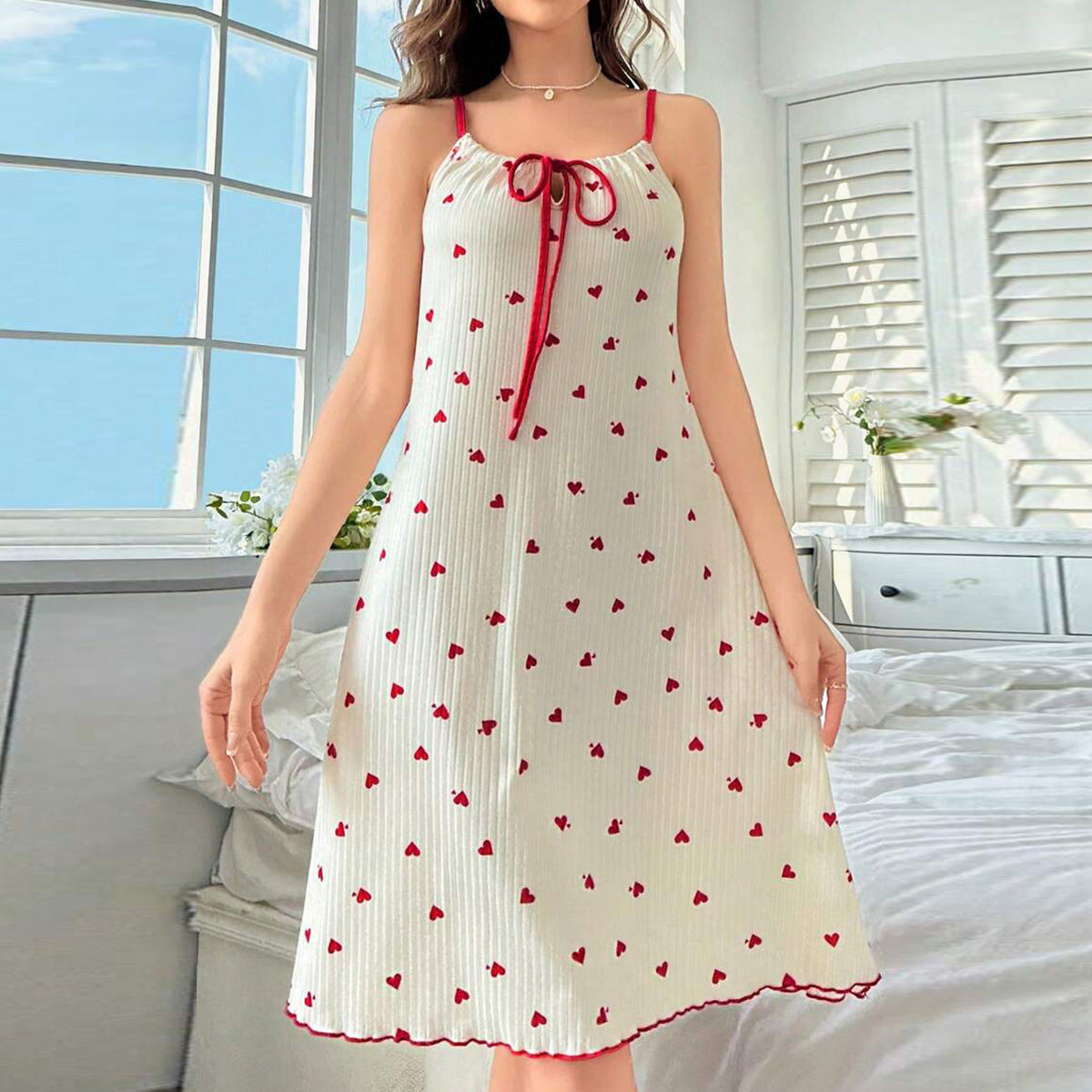 Women's Heart Cami Slip Dress