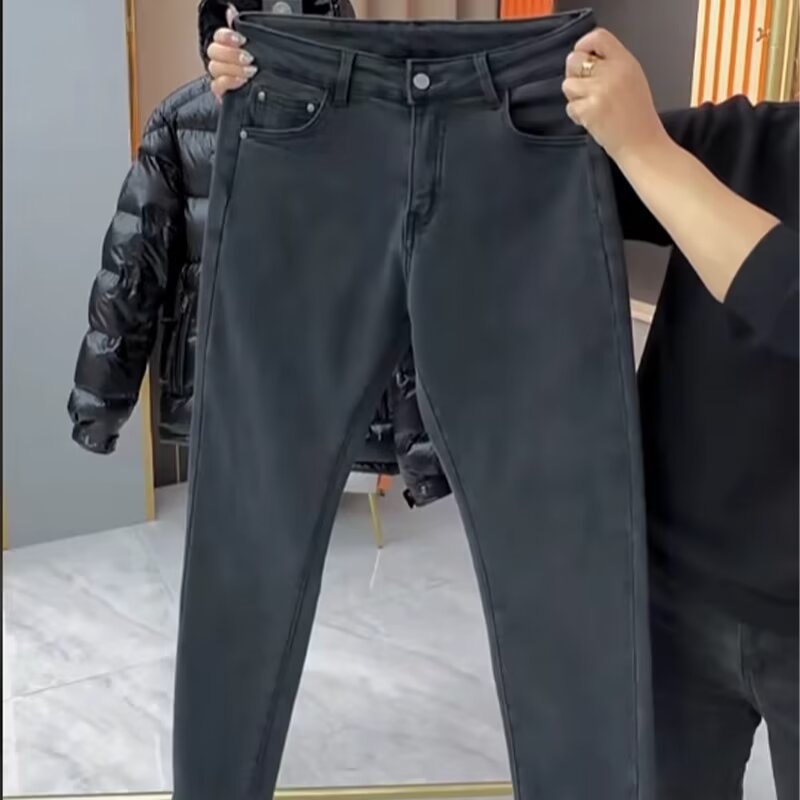 Men's Washed Slim-fit Jeans