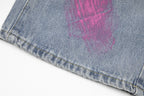 Messy Art Retro Street Hip Hop Graffiti Jeans