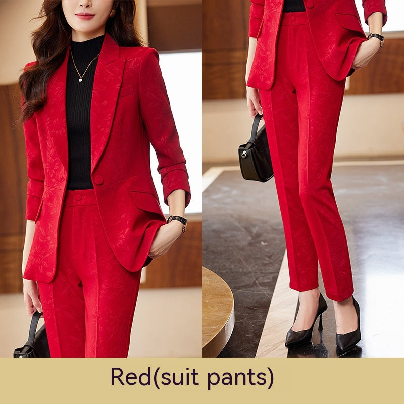 Women's Light Patterned Pant suit