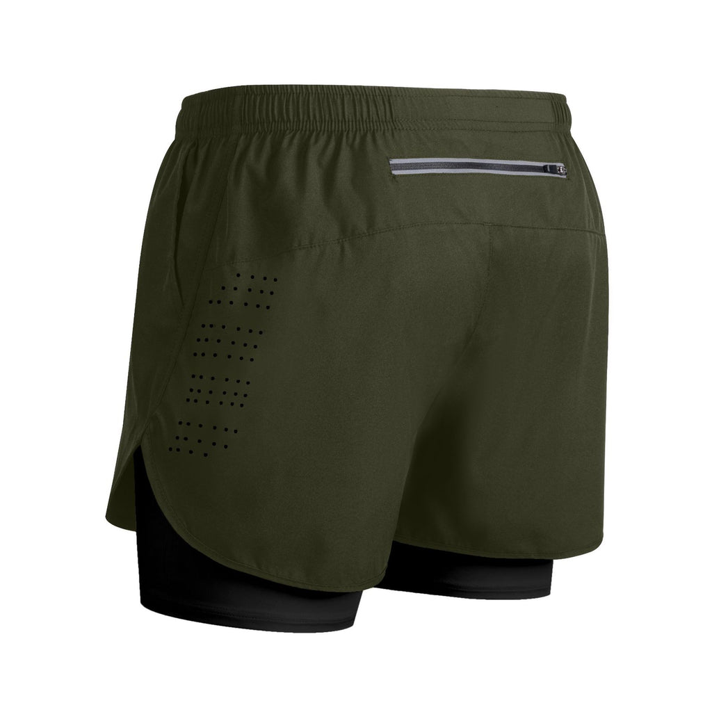 Men's Quick-Dry Double-Layer Fitness Shorts