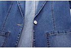 Women's Single Buttoned Denim Coat