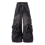 Women's Retro Multi-pocket Jeans