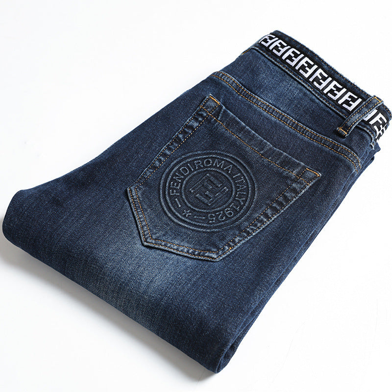 Men's Slim Fit Patterned Jeans