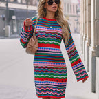 Women's Patterned Knit Dress