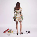 Women's Muraled Linen Dress