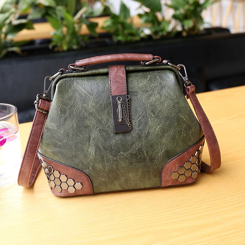 Women Metal Cornered Handbag