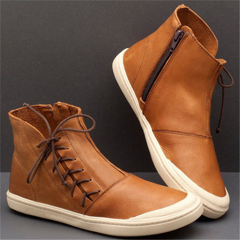 Women's Side Zipped Short Boots