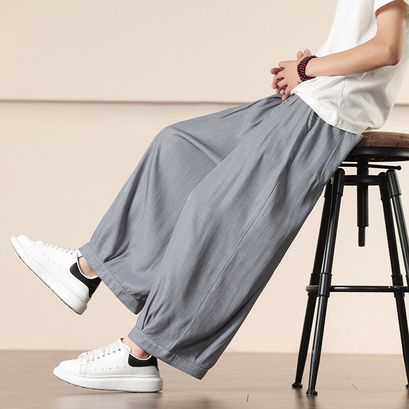 Men's Retro Loose Straight Harem Pants