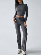 Women's Long-Sleeved Viscose 2 Piece Yoga Suit
