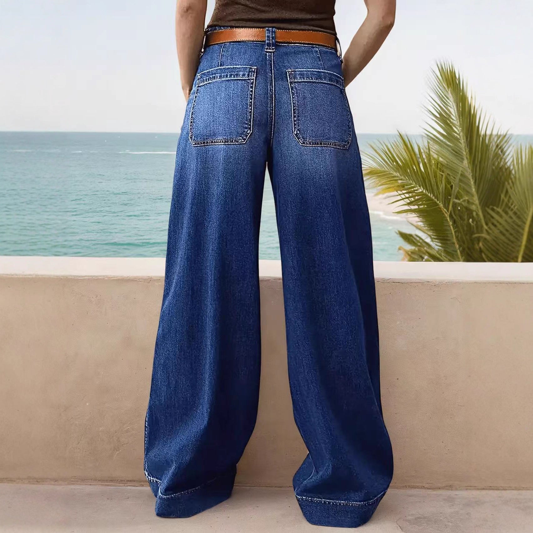 Women's Loose Wide-leg Straight Jeans