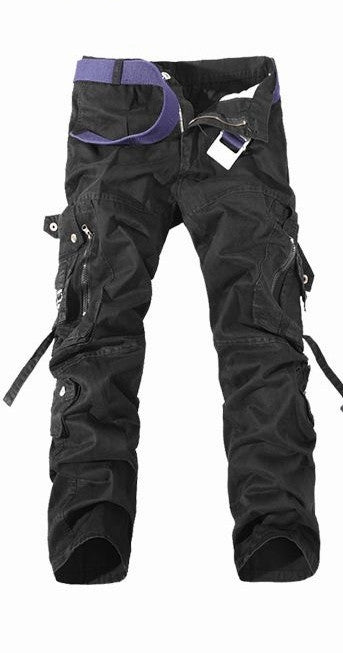 Men's Solid Cargo Pants
