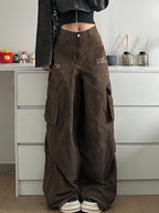 Women's American Ripped Multi-pocket Jeans