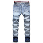 Torn Look Light-Colored Jeans