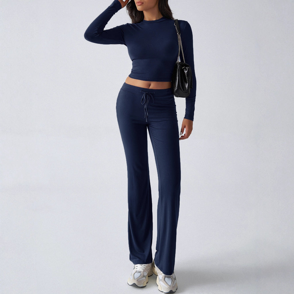 Women's Long-Sleeved Viscose 2 Piece Yoga Suit