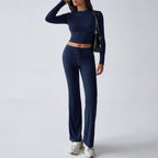 Women's Long-Sleeved Viscose 2 Piece Yoga Suit