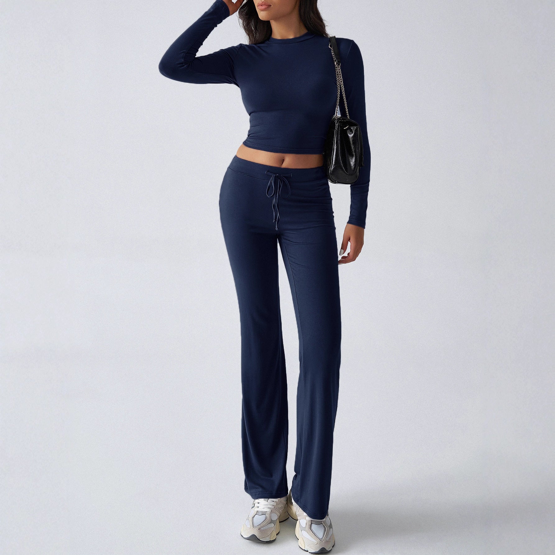 Women's Long-Sleeved Viscose 2 Piece Yoga Suit