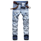 Torn Look Light-Colored Jeans