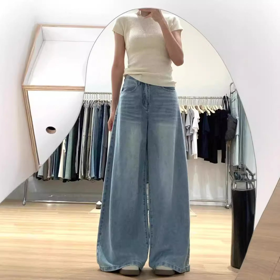 Women's High Waist Wide-leg Jeans