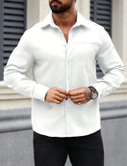 Men's Solid Color Long Sleeve Shirt