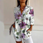 Women's Relaxed Botanical And Geometric Shirts