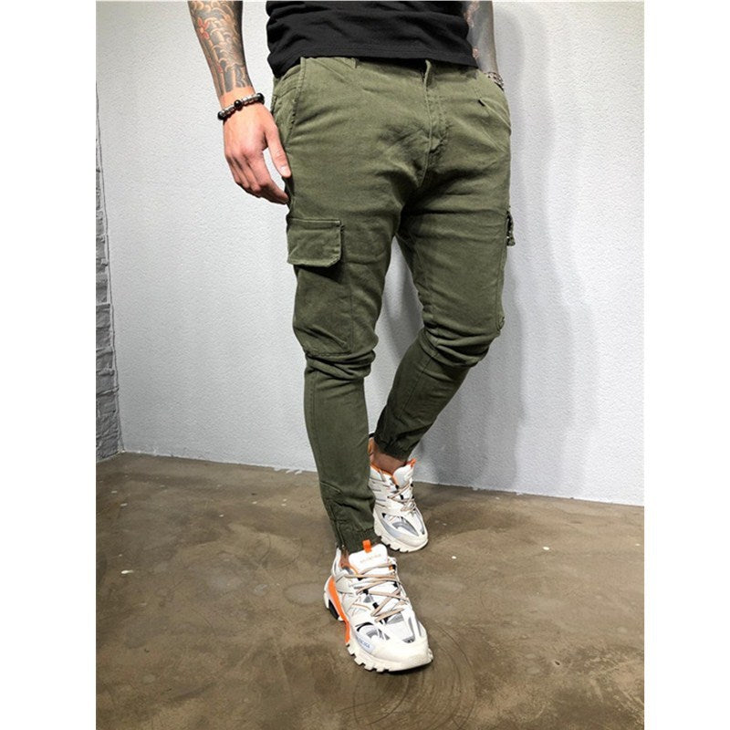 Men's Drawstring Zip Woven Pants