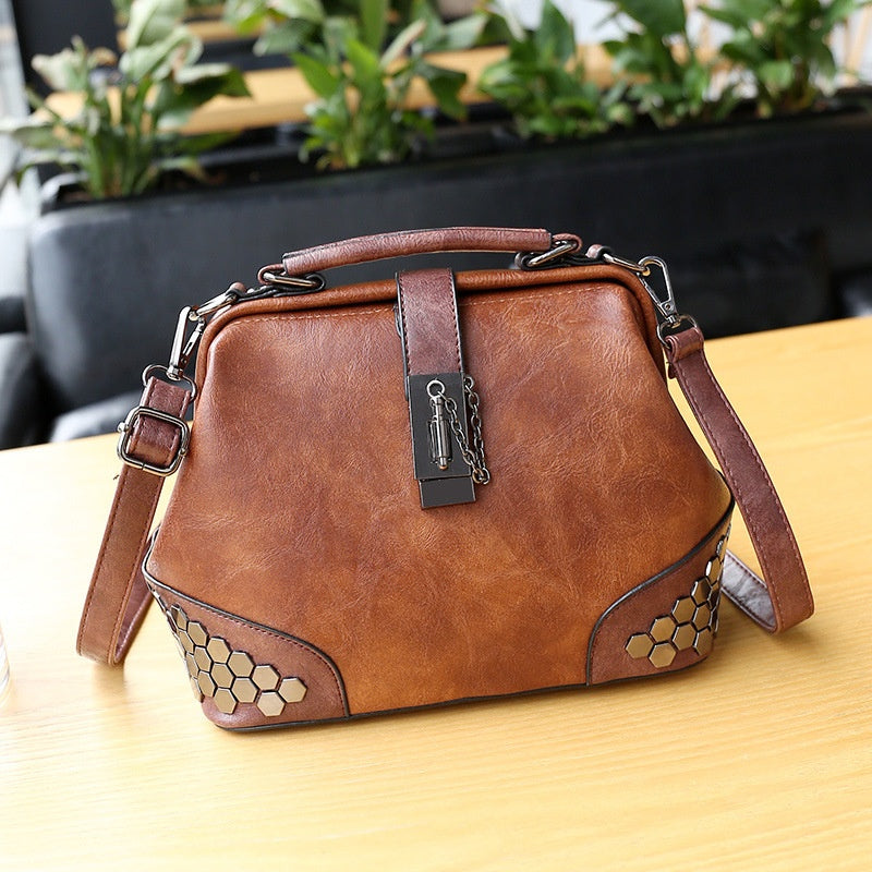 Women Metal Cornered Handbag
