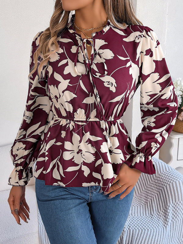 Women's Floral Long Sleeve Top