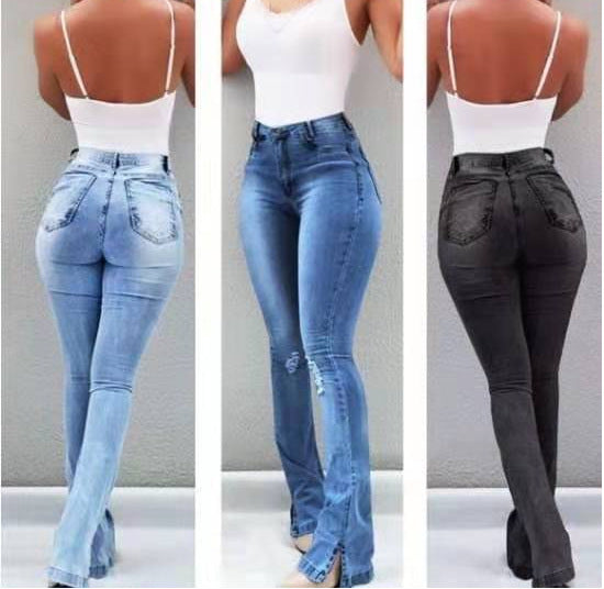 Women's Stretch ripped jeans
