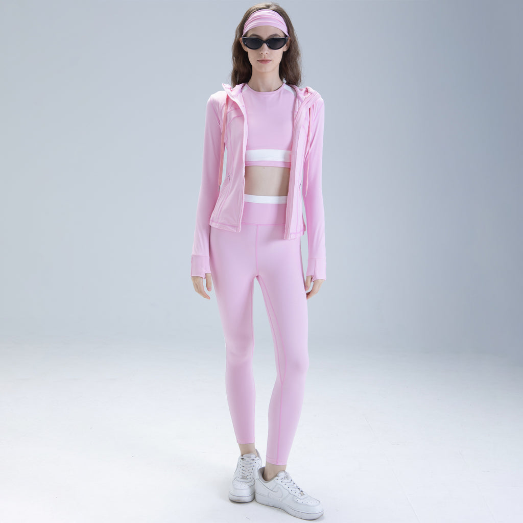 Women's Quick-Drying Long-Sleeve Running Top And Pants Set