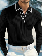 Men's Long-sleeved Polo Shirt