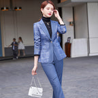 Women's Grid Two-piece Suit