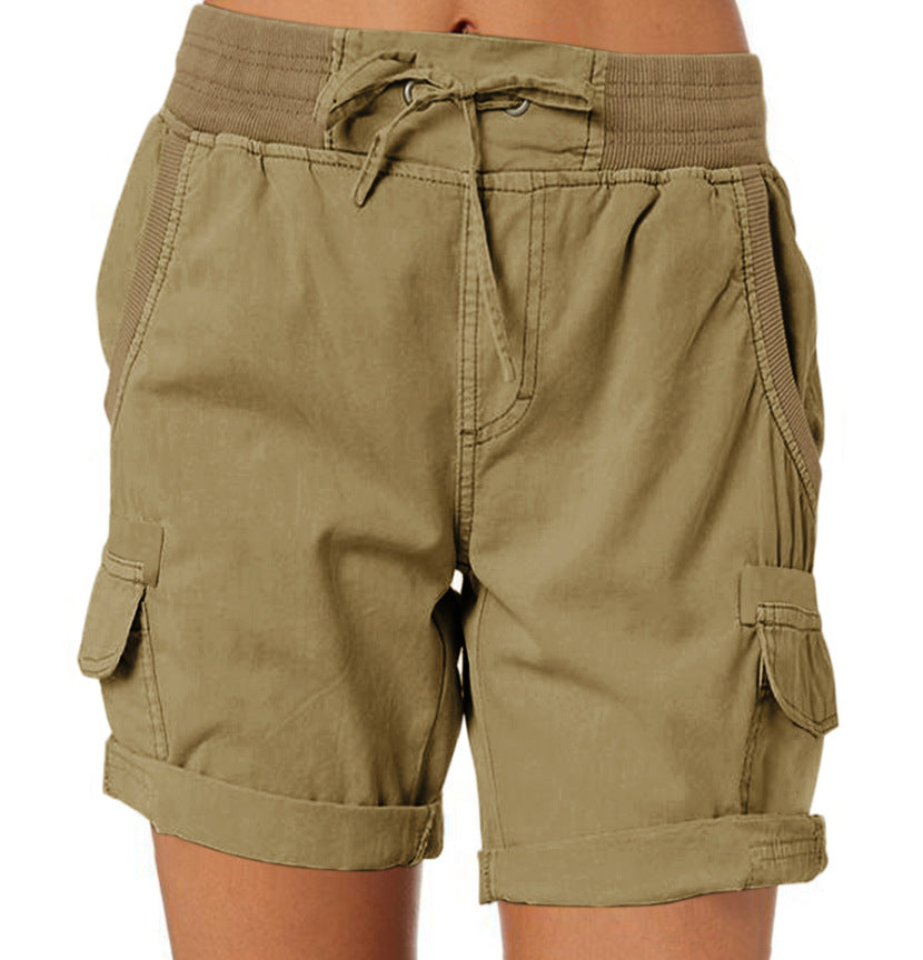 Women's High Waist Cargo Shorts