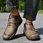 Men's Flats Ankle Side-Zipped Boots